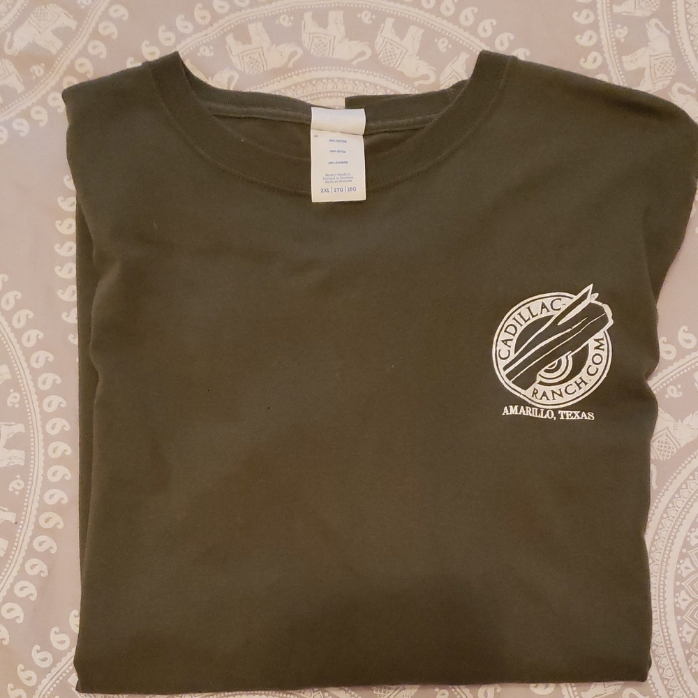 Cadillac Ranch Olive Green T-Shirt